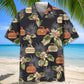 Tropical Curling Hawaiian Shirt For Coastal Travel, Casual Events, And Comfortable Summer Wear