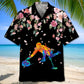 Floral Curling Watercolors Hawaiian Shirt For Tropical Holidays, Outdoor Gatherings, And Everyday Comfort