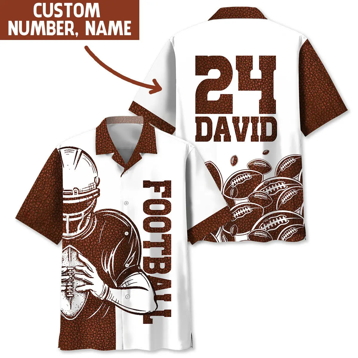 American Custom Football Hawaiian Shirt For Tropical Holidays, Outdoor Gatherings, And Everyday Comfort