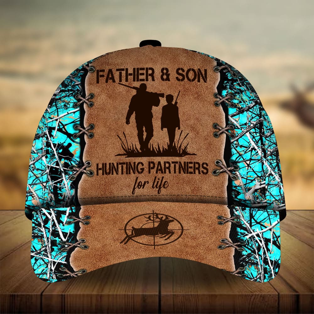 Father And Son Hunting Personalized Classic Cap For Vacations Festivals Parties And Everyday Outfits