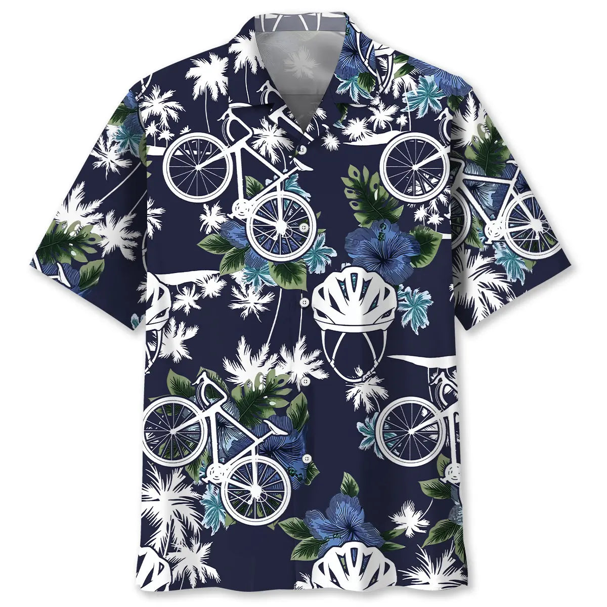 Cycling Blue Nature Hawaiian Shirt For Vacation Cruise, Summer Gathering, And Memorable Gifting