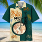 Colorful Cycling Map Hawaiian Shirt For Island Vacations, Resort Wear, And Relaxed Seasonal Style