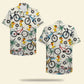 Island Summer Cycling Duck Aloha Bicycle Pattern Hawaiian Shirt For Summer Vacation, Beach Travel, And Casual Wear