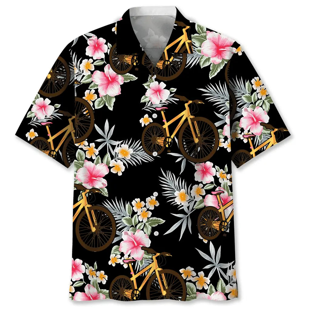 Cycling Feather Hawaiian Shirt For Active Holidays, Resort Trips, And Warm Weather Gatherings