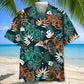 Floral Tropical Cycling Hawaiian Shirt For Beach Days, Weekend Events, And Thoughtful Gift Giving