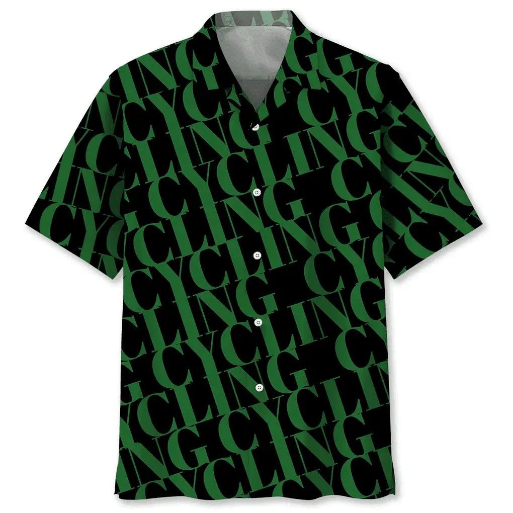 Cycling Green Hawaiian Shirt For Beach Days, Summer Outings, And Thoughtful Gift Giving