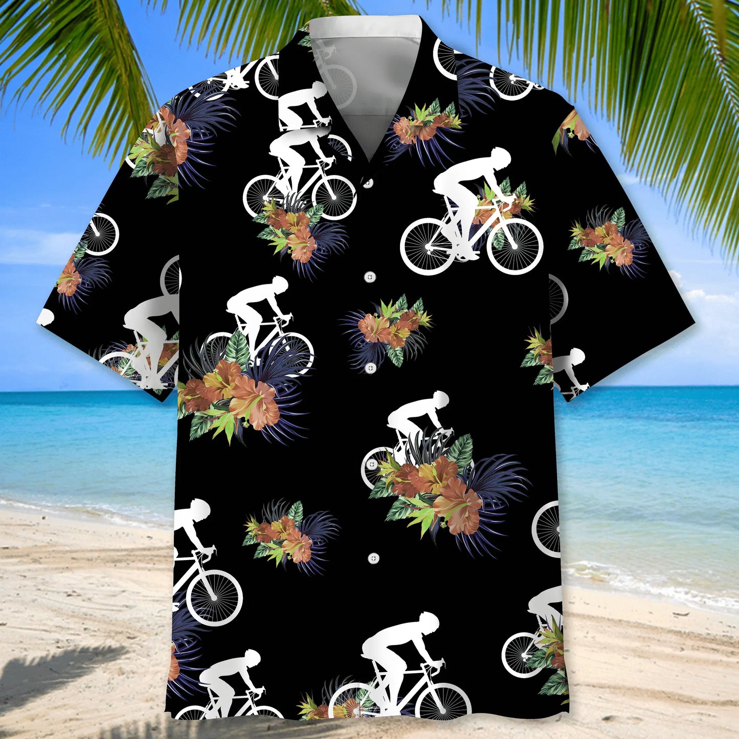 Cycling Nature Hawaiian Shirt For Active Holidays, Resort Trips, And Warm Weather Gatherings