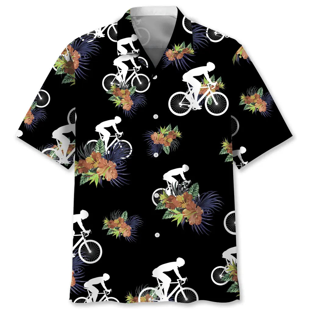 Cycling Nature Hawaiian Shirt For Active Holidays, Resort Trips, And Warm Weather Gatherings