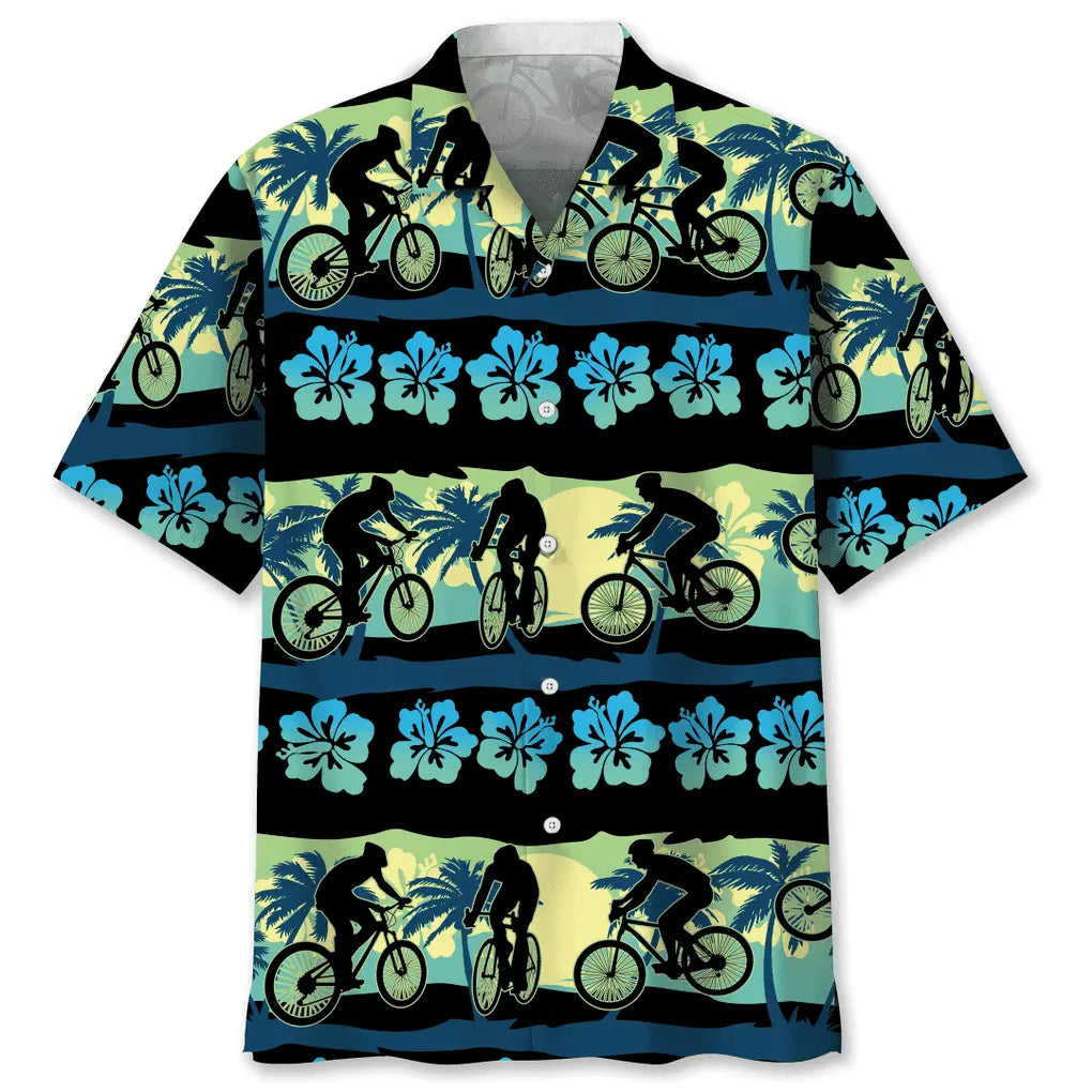 Cycling Nature Beach Hawaiian Shirt For Beach Days, Weekend Events, And Thoughtful Gift Giving