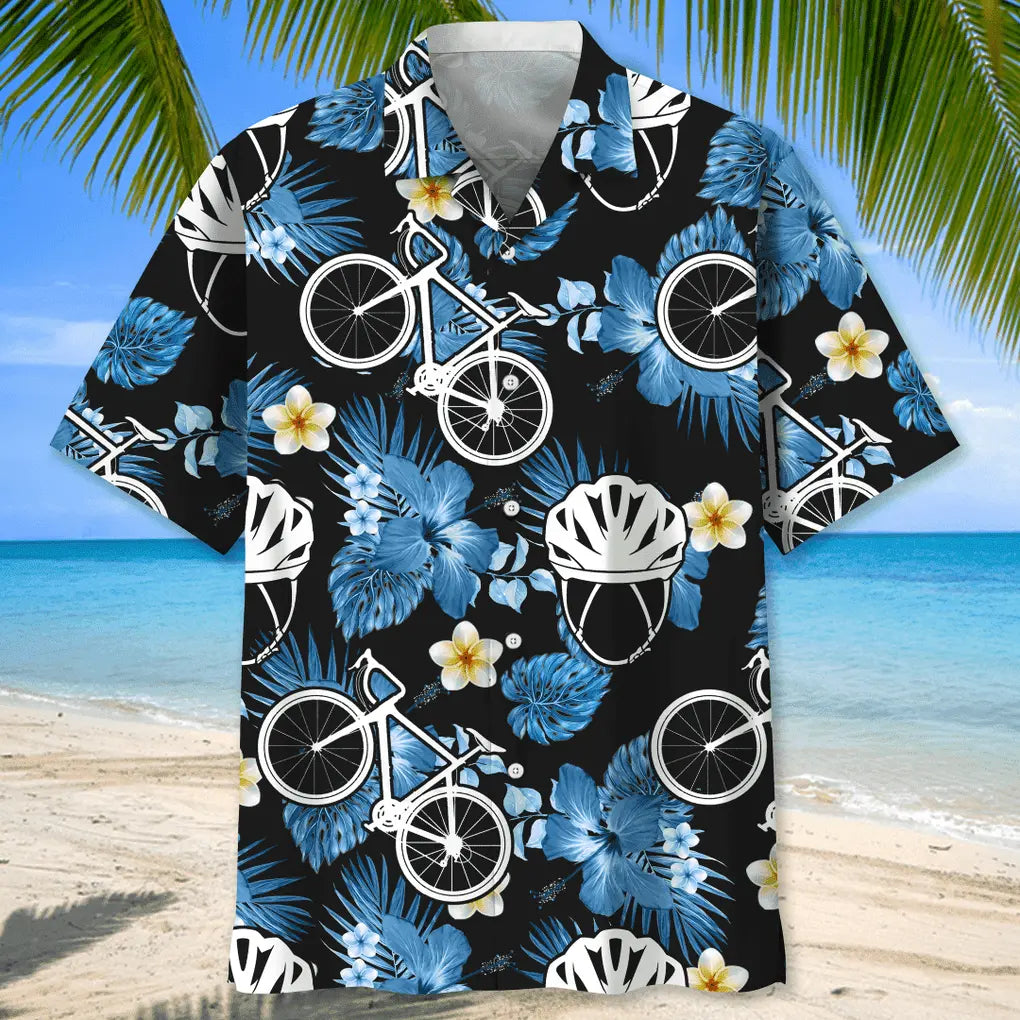 Cycling Nature Hawaiian Shirt For Tropical Holidays, Outdoor Gatherings, And Everyday Comfort
