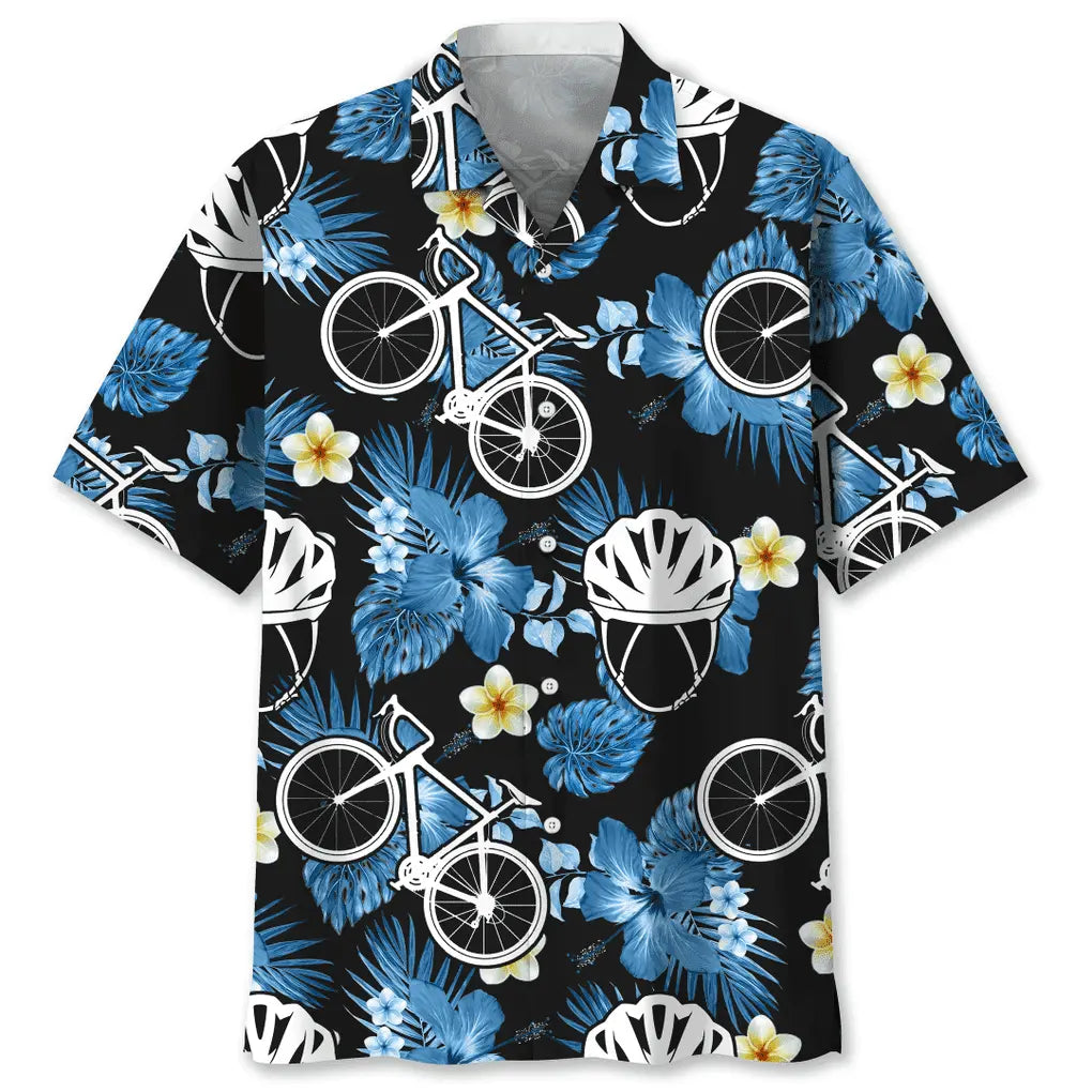Cycling Nature Hawaiian Shirt For Tropical Holidays, Outdoor Gatherings, And Everyday Comfort