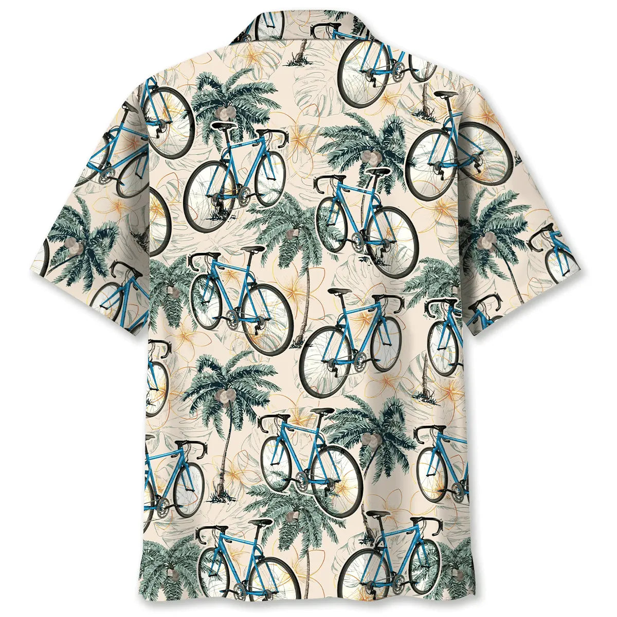 Cycling Palm Tree Beach Hawaiian Shirt For Beach Days, Summer Outings, And Thoughtful Gift Giving