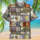 Retro Cycling Travel Hawaiian Shirt For Resort Trips, Coastal Parties, And Warm Weather Style