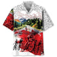 Cycling Route Hawaiian Shirt For Beachside Event And Resort Wear
