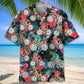 Tropical Cycling Hawaiian Shirt For Active Holidays, Resort Trips, And Warm Weather Gatherings