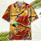 Vintage Cycling Hawaiian Shirt For Summer Vacation, Beach Travel, And Casual Wear