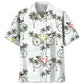 Cycling White Coconut Hawaiian Shirt For Resort Trips, Coastal Parties, And Warm Weather Style