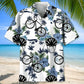 Cycling White Nature Hawaiian Shirt For Sports Fans, Summer Outings, And Relaxed Vacation Wear