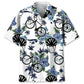 Cycling White Nature Hawaiian Shirt For Sports Fans, Summer Outings, And Relaxed Vacation Wear