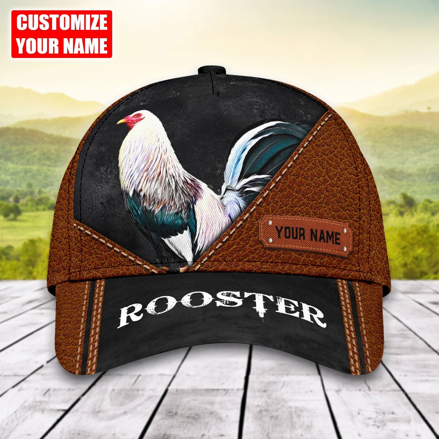 Rooster All Over Print Classic Cap For Weekend Outings Holidays And Thoughtful Gifting