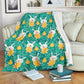 Easter Bunny Egg Pattern Flannel Blanket For Cozy Bedroom Sofa Decor