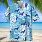 Dachshund Blue Hawaiian Shirt For Tropical Holidays, Outdoor Gatherings, And Everyday Comfort