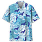 Dachshund Blue Hawaiian Shirt For Tropical Holidays, Outdoor Gatherings, And Everyday Comfort