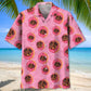 Dachshund Donut Hawaiian Shirt For Animal Lovers, Beach Travel, And Casual Summer Style
