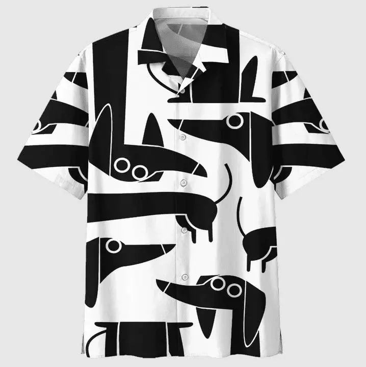 Funny Dachshund Hawaiian Shirt For Nature Fans, Resort Trips, And Comfortable Warm Weather Wear