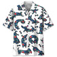 Tropical Dachshund Seamless Pattern Hawaiian Shirt For Nature Fans, Resort Trips, And Comfortable Warm Weather Wear