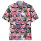 Tropical Dachshund Hawaiian Shirt For Summer Vacation, Beach Travel, And Casual Wear