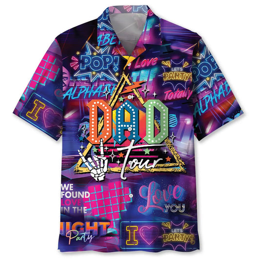 Dad Tour The Fatherhood Hawaiian Shirt For Beach Travel And Easygoing Fashion