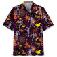Halloween Dancing Skeleton Hawaiian Shirt For Spooky Events, Resort Travel, And Creative Warm Weather Wear