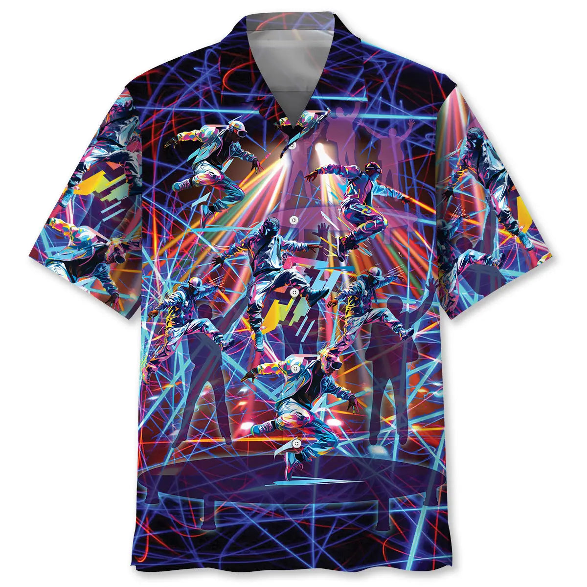 Dancing Trampoline Hawaiian Shirt For Coastal Travel, Casual Events, And Comfortable Summer Wear