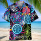 Neon Dart Hawaiian Shirt For Resort Trips, Coastal Parties, And Warm Weather Style