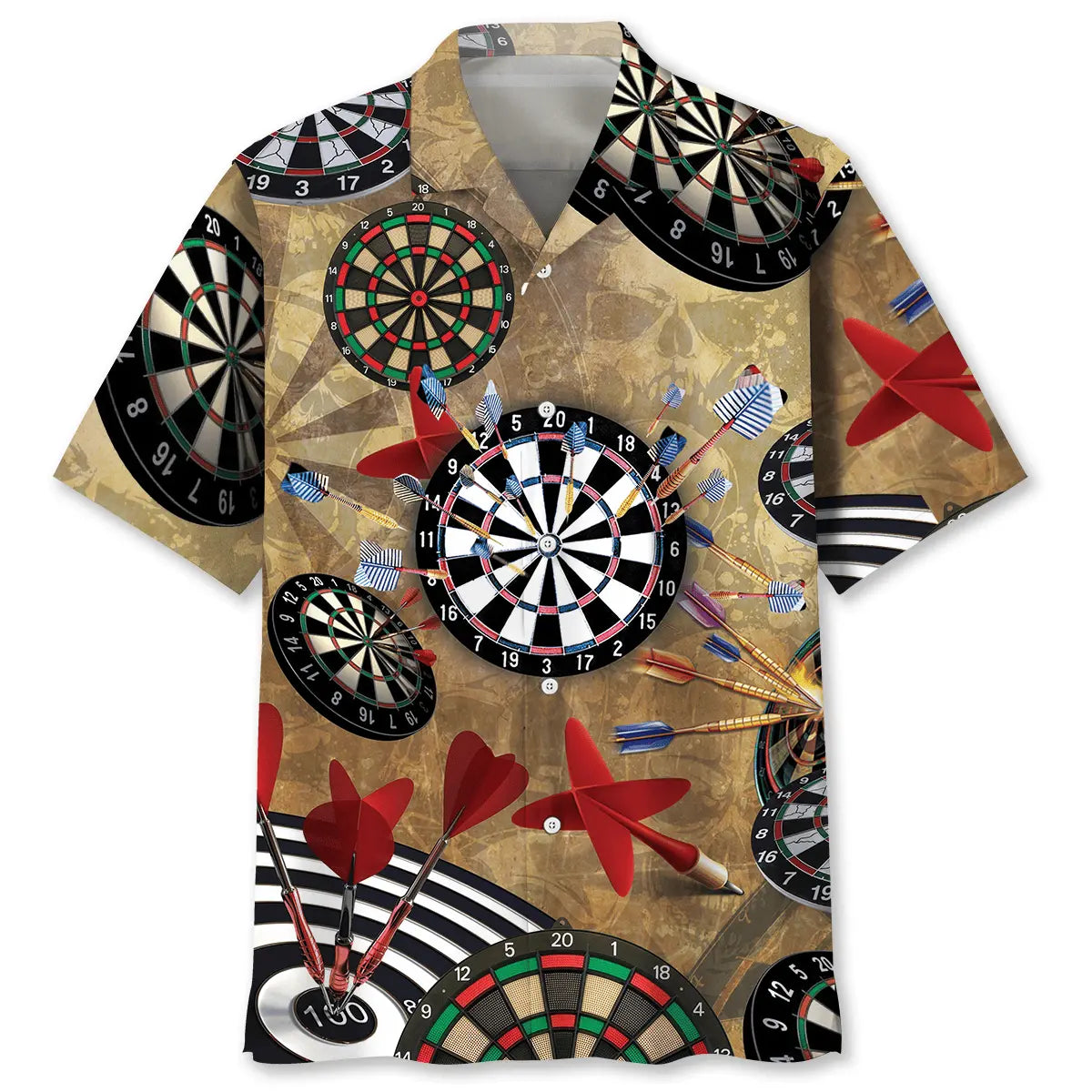 Vintage Dart Hawaiian Shirt For Active Holidays, Resort Trips, And Warm Weather Gatherings