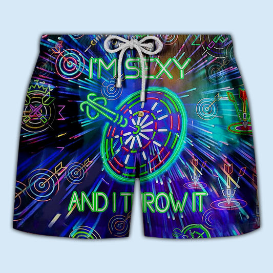 Darts Player Confident Beach Shorts Design Detail For Weekend Getaways And Beach Days