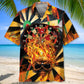 Darts Skull Hawaiian Shirt For Summer Vacation, Beach Travel, And Casual Wear