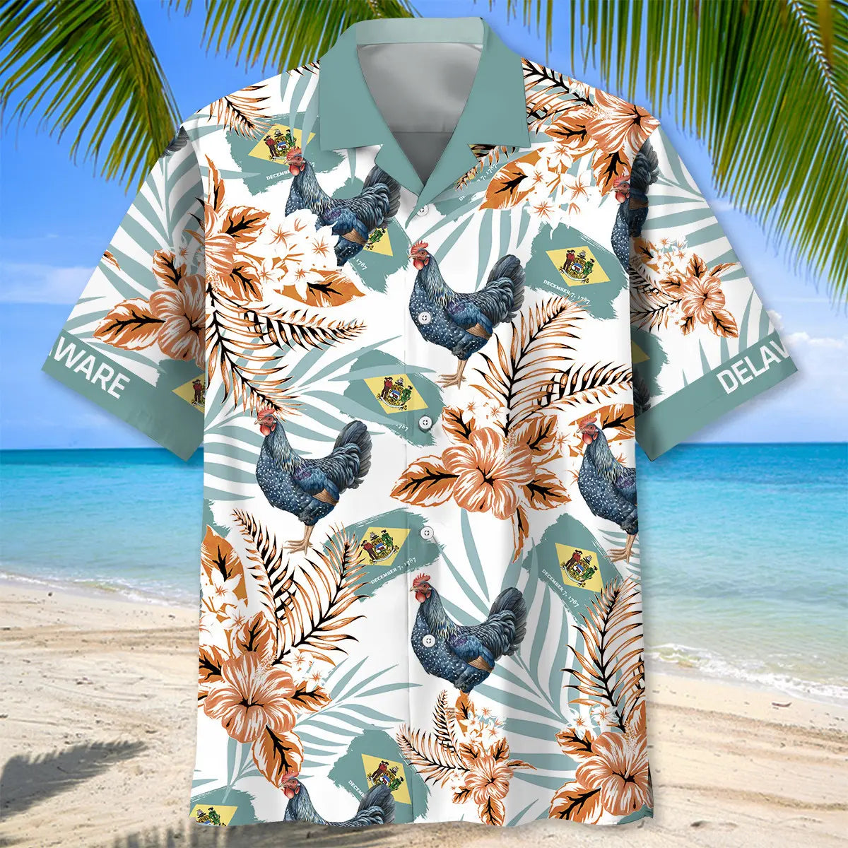 Delaware State Proud Hawaiian Shirt For Summer Road Trip, Outdoor Event, And Beachside Style