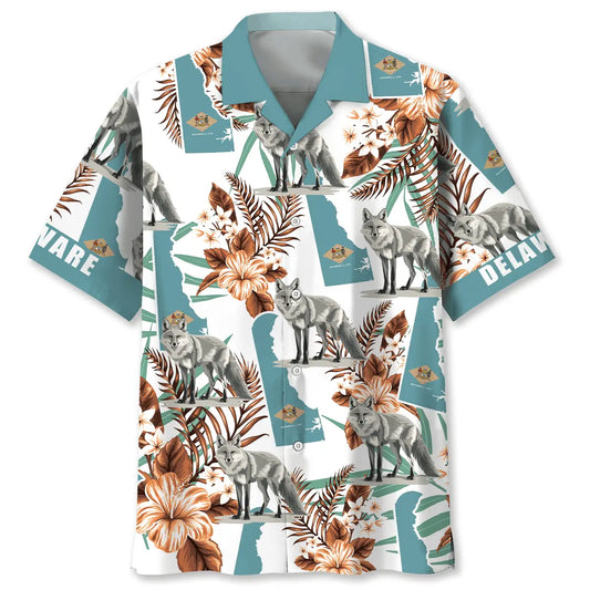 Delaware State Proud Hawaiian Shirt For Resort Escape And Easygoing Fashion