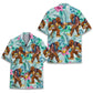 American Island Bigfoot Flag Aloha Hawaiian Shirt For Resort Trips, Coastal Parties, And Warm Weather Style