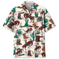 Desert Cowboy Hawaiian Shirt For Resort Trips, Coastal Parties, And Warm Weather Style
