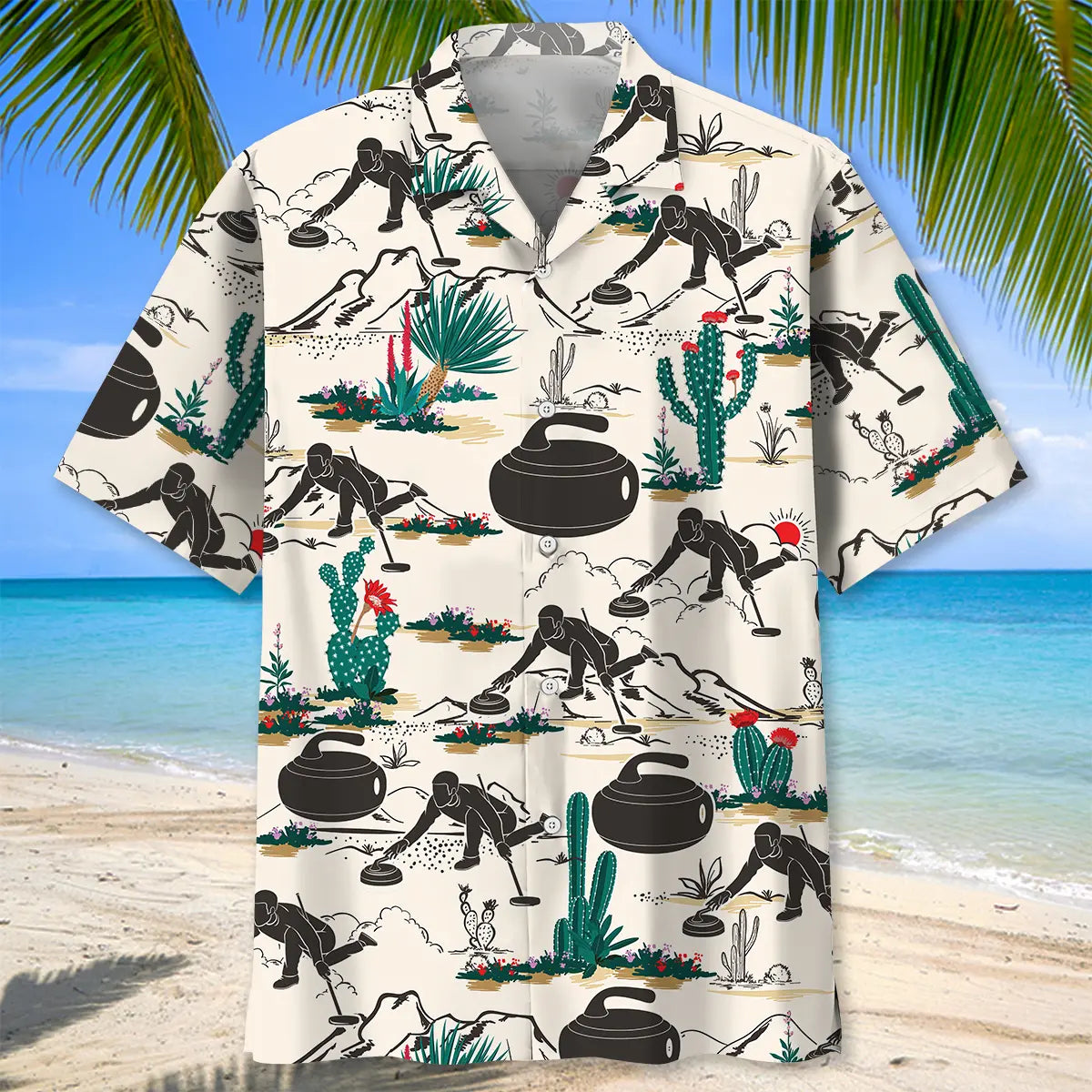 Desert Curling Hawaiian Shirt For Beach Days, Summer Outings, And Thoughtful Gift Giving