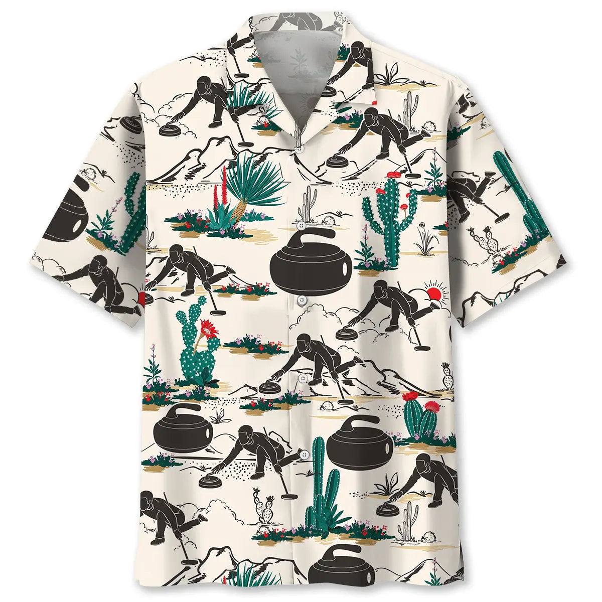 Desert Curling Hawaiian Shirt For Beach Days, Summer Outings, And Thoughtful Gift Giving
