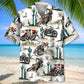 Desert Flat Track Bike Racing Hawaiian Shirt For Tropical Holidays, Outdoor Gatherings, And Everyday Comfort
