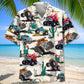 Desert Funny Monster Truck Hawaiian Shirt For Summer Road Trip And Outdoor Comfort