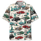 Classic Desert Hot Rod Car Hawaiian Shirt For Coastal Travel, Casual Events, And Comfortable Summer Wear
