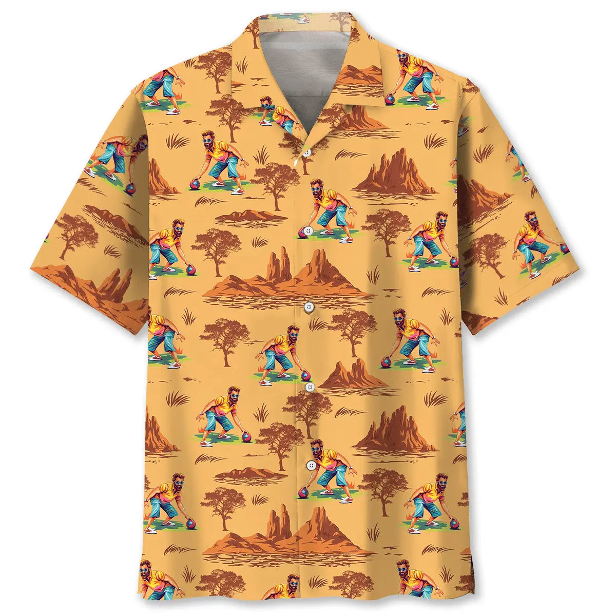 Desert Lawn Bowling Hawaiian Shirt For Coastal Travel, Casual Events, And Comfortable Summer Wear