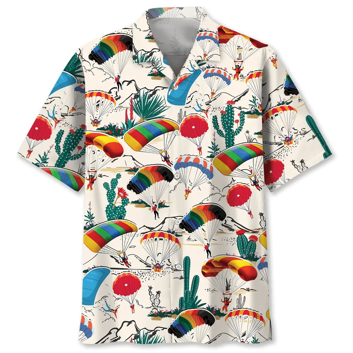 Desert Sky Diving Hawaiian Shirt For Island Vacations, Resort Wear, And Relaxed Seasonal Style