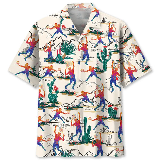Desert Tennis Hawaiian Shirt For Beach Days, Summer Outings, And Thoughtful Gift Giving